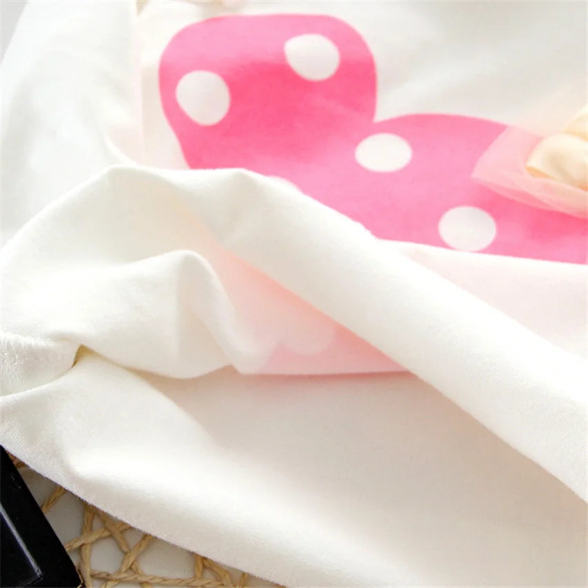 Baby Girls Clothing Set Fashion Bow Dot T shirt+ Pant Suit Kids Cotton Tracksuit Children Spring Long Sleeve Clothes