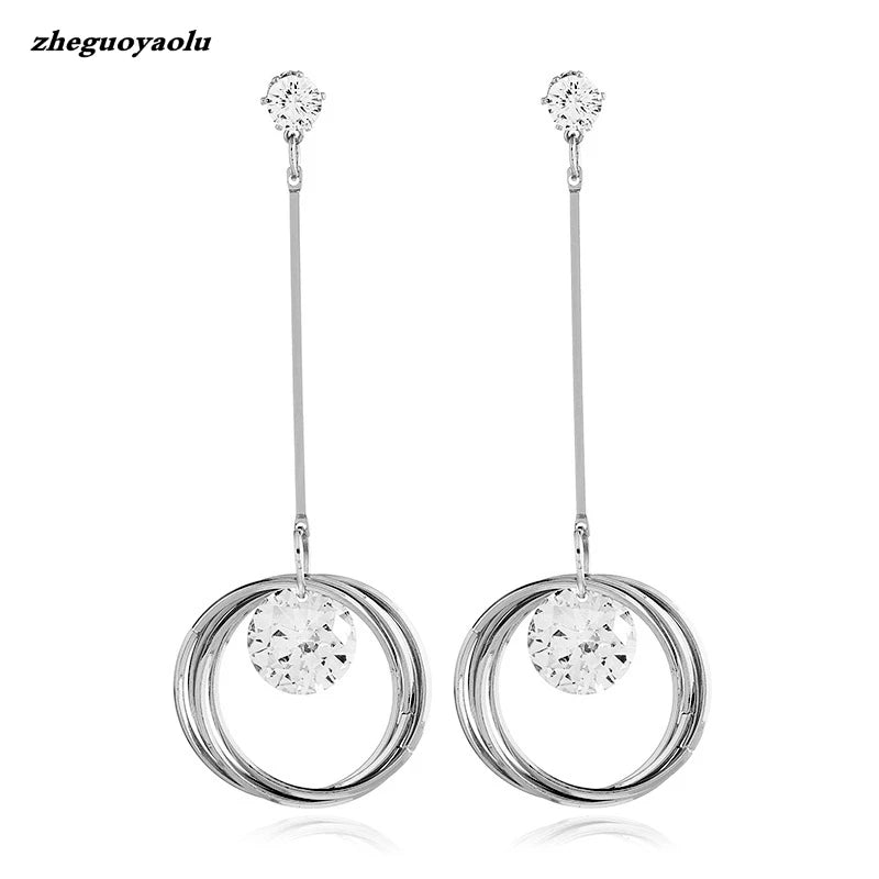 Fashion Pendant Size Round Circle Earrings Female Temperament Personality Color Matching Bump Earrings For Women Jewelry Brincos