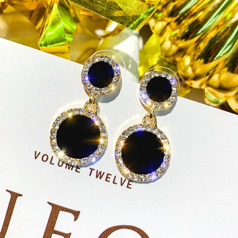 Korean Jewelry Charming Imitation Of The Popular New High-grade Silver Pentacle Women Earring Wild Romance Blue Earrings Brincos