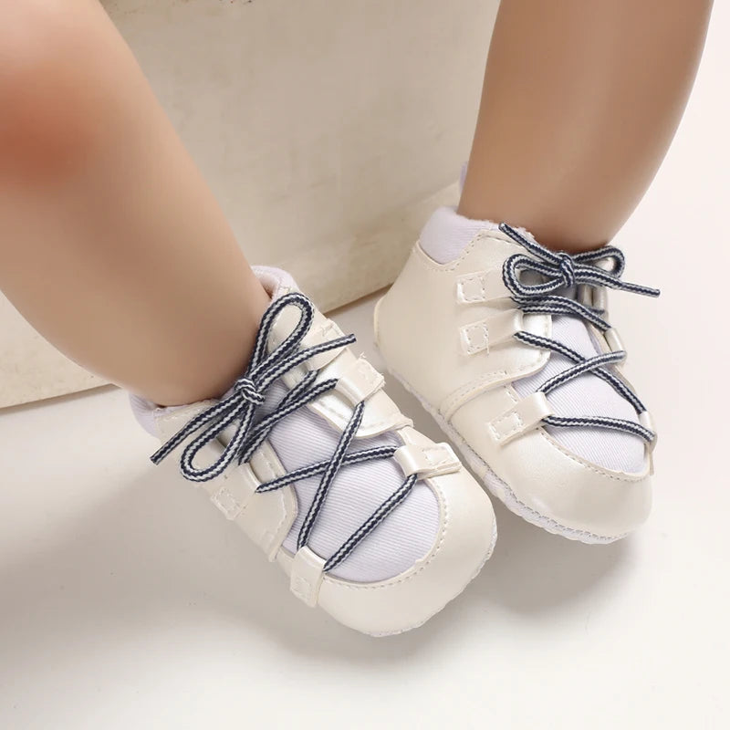 Newborn Baby Shoes Brown Themed Multicolor Boys and Girls Shoes Casual Sneakers Soft Sole Non-Slip Toddler Shoes First Walkers