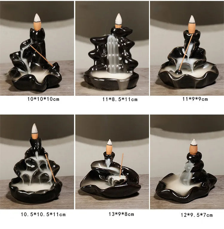 Free 20cones Creative Home Decor Backflow Stick Incense Burner Ceramic Censer Home Decoration Use In Home Teahouse