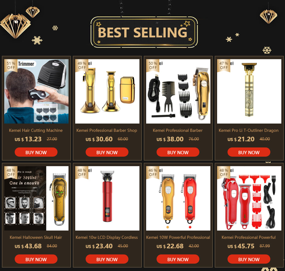 kemei 600 6 in 1 Electric Hair Beard Trimmer Rechargeable Hair Clippers Shaving Machine Men Styling Tools Shaver Razor KM-600