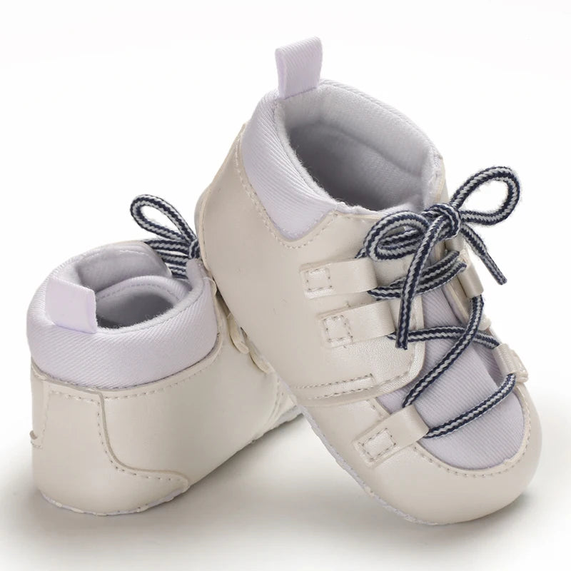 Newborn Baby Shoes Brown Themed Multicolor Boys and Girls Shoes Casual Sneakers Soft Sole Non-Slip Toddler Shoes First Walkers