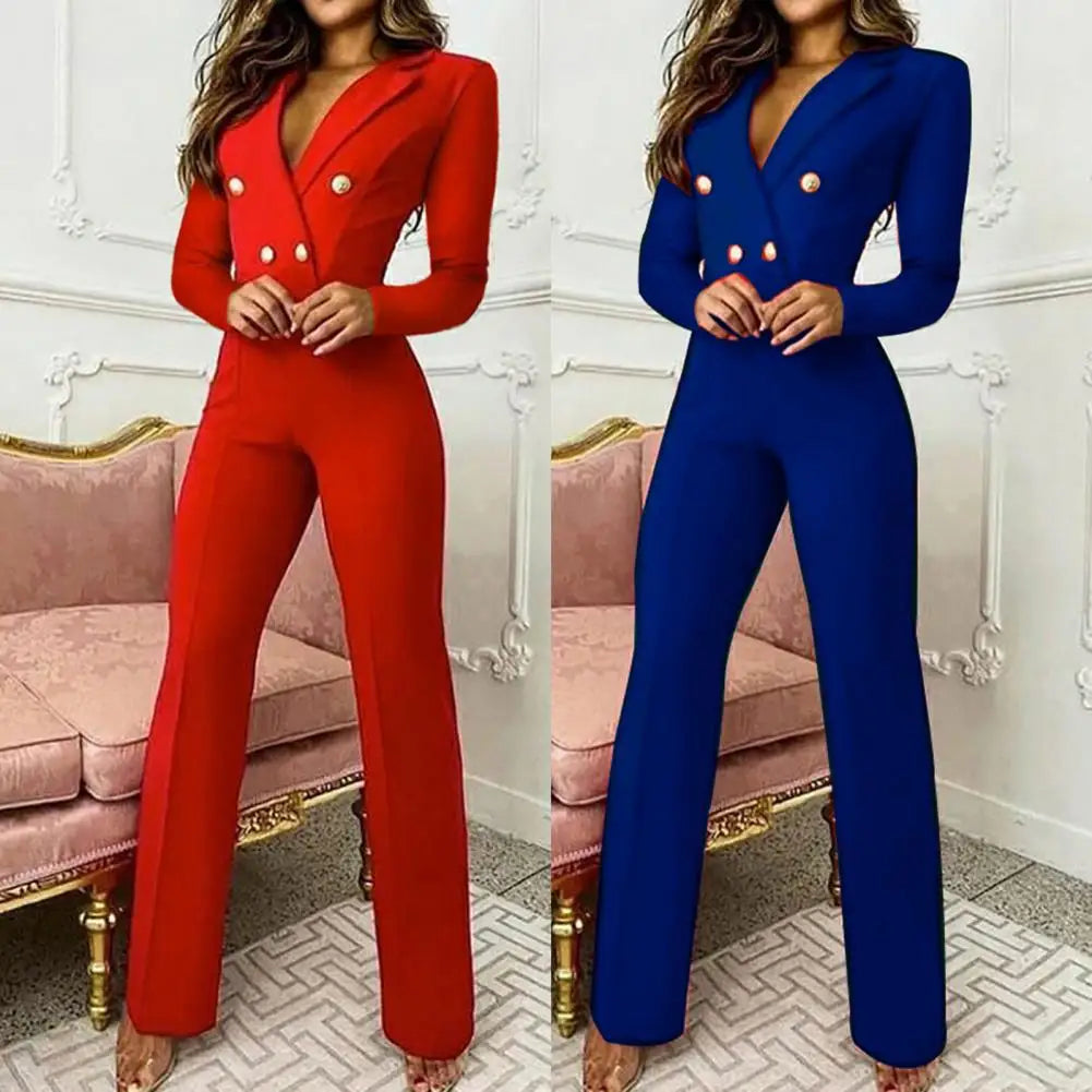 Autumn Jumpsuit Women Overall Business Suit Office Jumpsuit Office Romper Women Bodysuit combinaison femme комбинезон женский