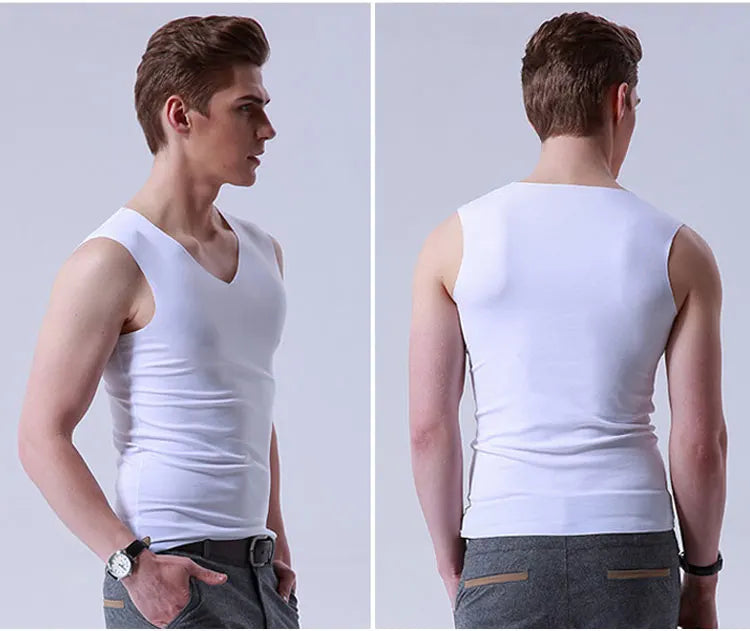 3PCS No Trace Cool Men Vest Tank Tops Underwear Mens Undershirt Shirts Male Bodyshaper Fitness sleeveless Men's Running Vest 5XL