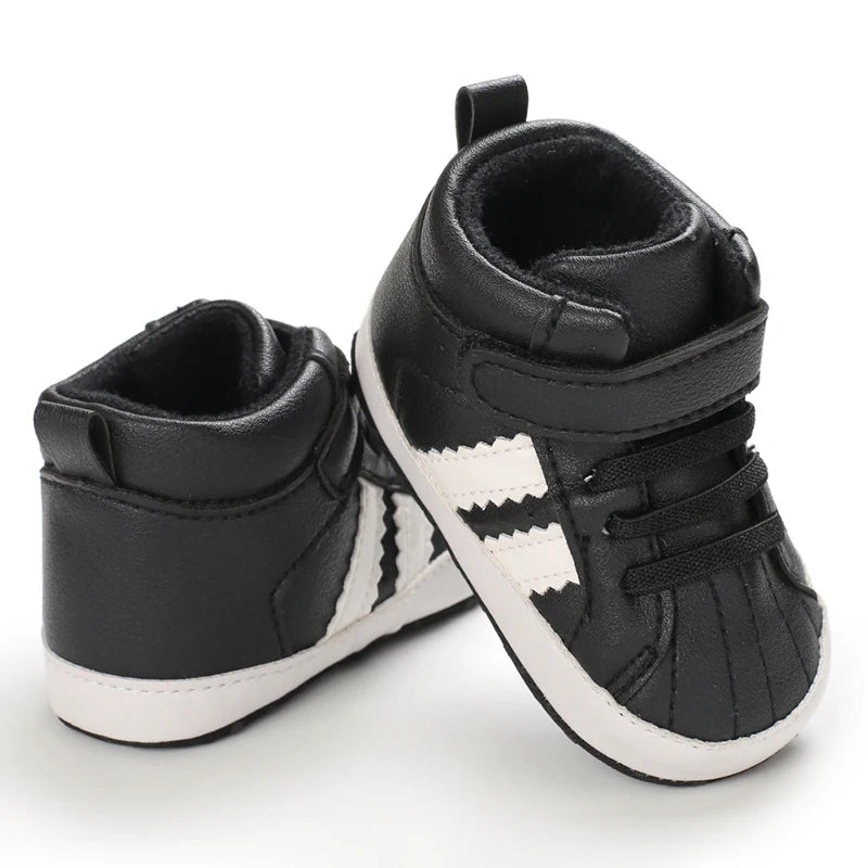 Newborn Baby Shoes Brown Themed Multicolor Boys and Girls Shoes Casual Sneakers Soft Sole Non-Slip Toddler Shoes First Walkers