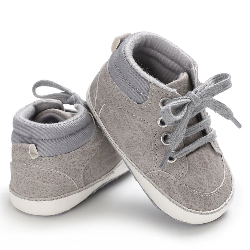 Newborn Baby Shoes Brown Themed Multicolor Boys and Girls Shoes Casual Sneakers Soft Sole Non-Slip Toddler Shoes First Walkers