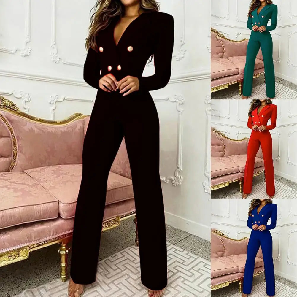 Autumn Jumpsuit Women Overall Business Suit Office Jumpsuit Office Romper Women Bodysuit combinaison femme комбинезон женский