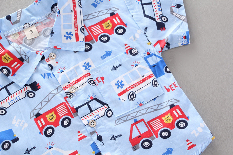 New Summer Baby Boys Clothes Children Fashion Cartoon Shirt Shorts 2Pcs/Set Kids Outfits Toddler Casual Costume Infant Tracksuit