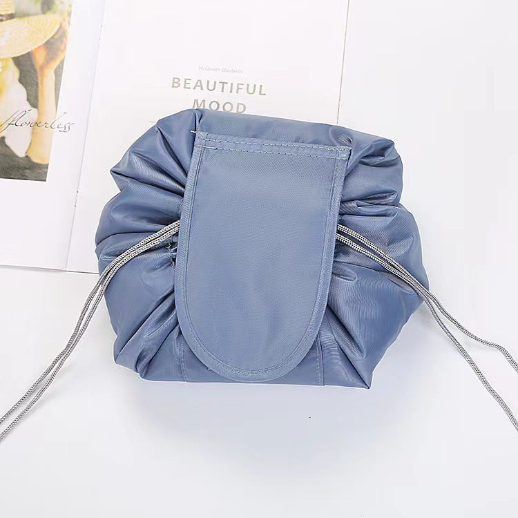 Small fresh thickened lazy drawstring cosmetic bag travel cosmetics storage bag large-capacity wash bag