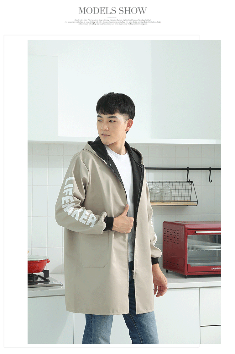 Fleece Zipper Mid Length Long Length Kitchen Waterproof Heattech Overclothes