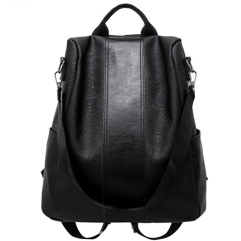 New large capacity backpack fashionable simple style all-match solid color anti-theft women's backpack