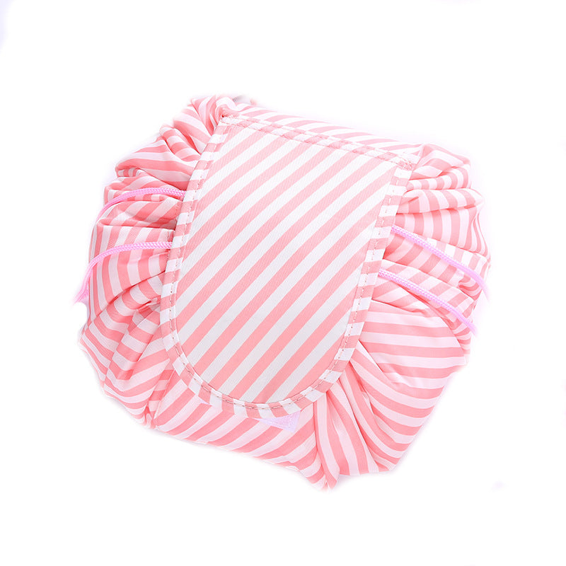 Small fresh thickened lazy drawstring cosmetic bag travel cosmetics storage bag large-capacity wash bag