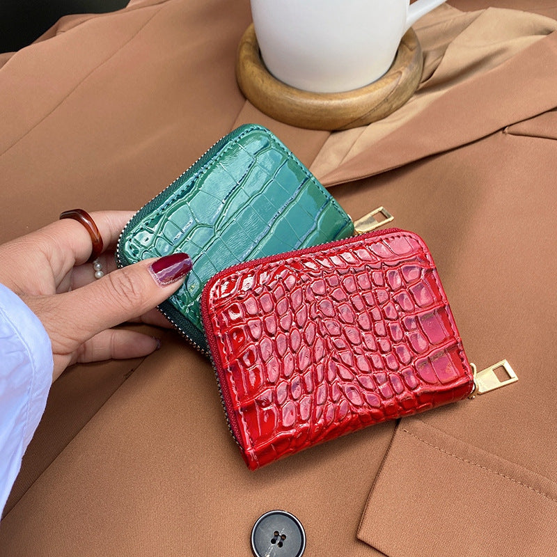 Clutch fashion trendy stone pattern ladies multi-digit card bag mini all-match key bag bank card bag