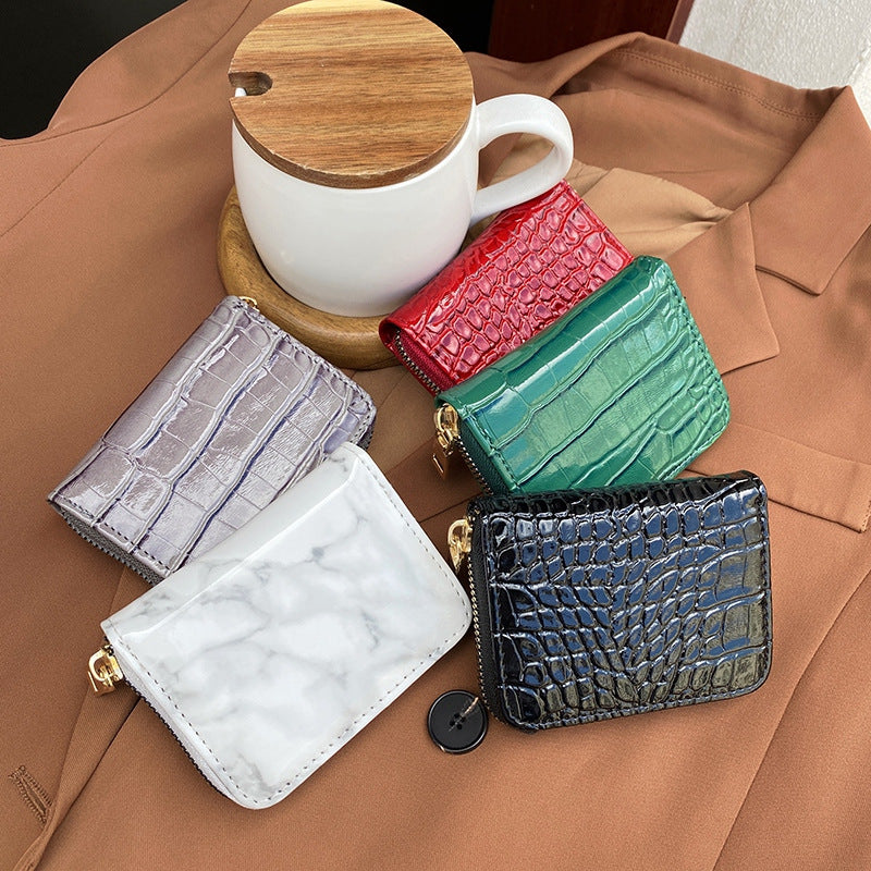 Clutch fashion trendy stone pattern ladies multi-digit card bag mini all-match key bag bank card bag