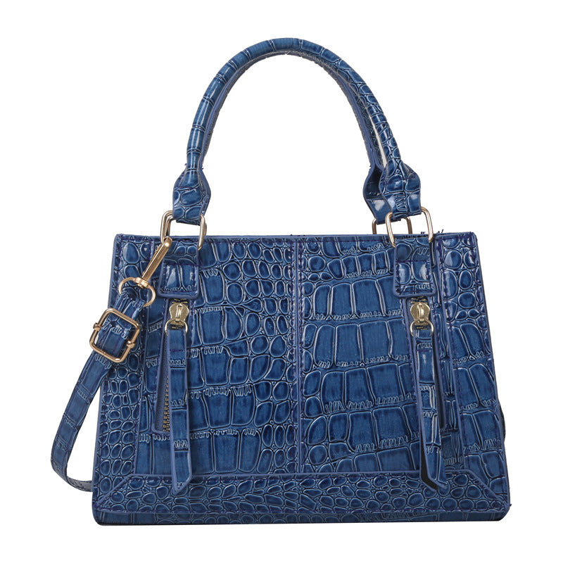 New crocodile pattern bag for women fashion casual tote bag portable one-shoulder cross-body bag trend