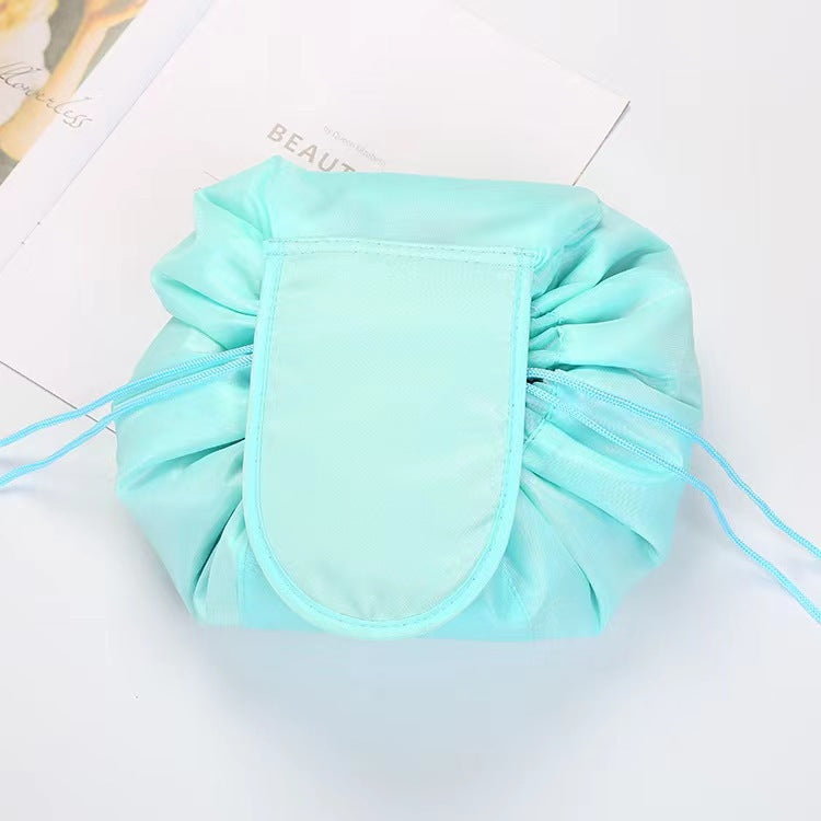 Small fresh thickened lazy drawstring cosmetic bag travel cosmetics storage bag large-capacity wash bag