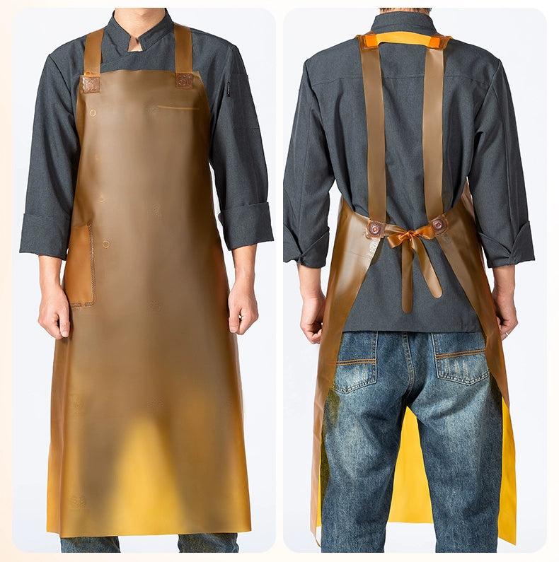 Beef Tendon Waterproof Special Apron for Dish Washing and Fish Killing Catering