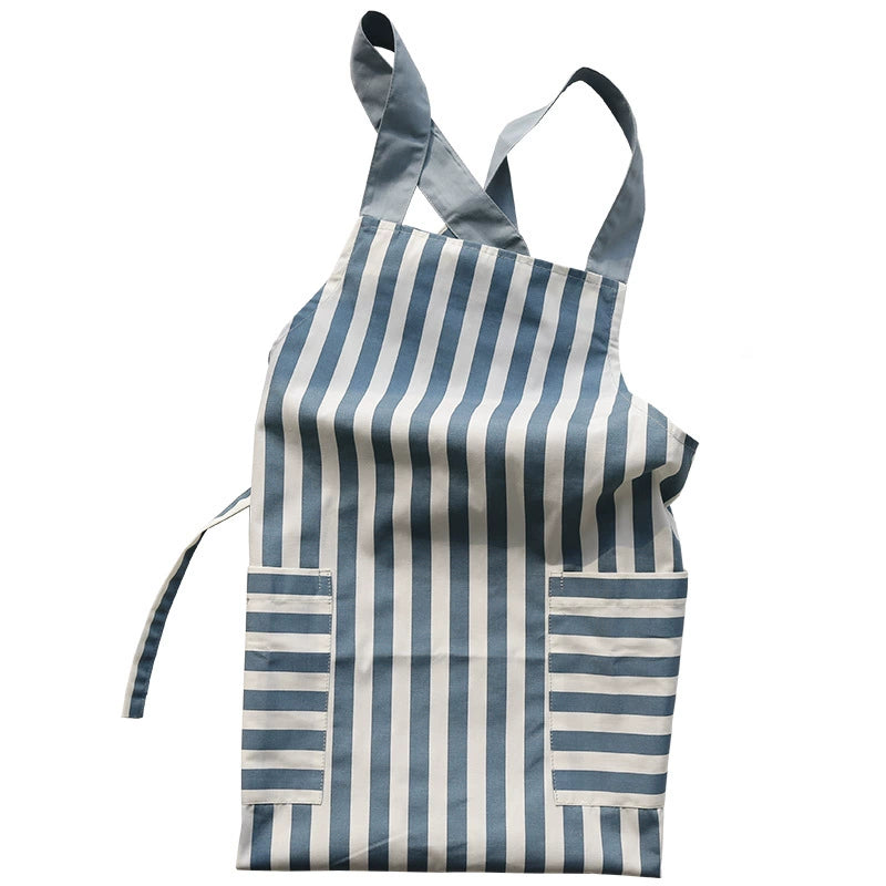 Fresh Stripes Cotton Suspender Milk Tea Shop Kitchen