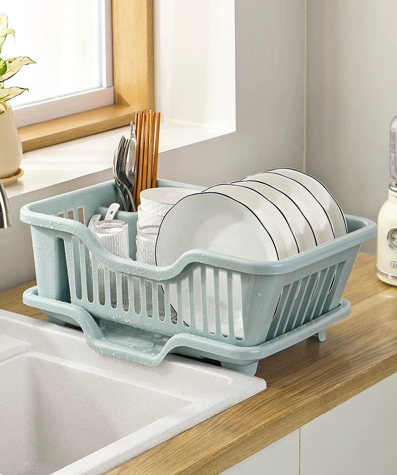 Sink Tableware Kitchen Countertop Storage Box Plate Rack