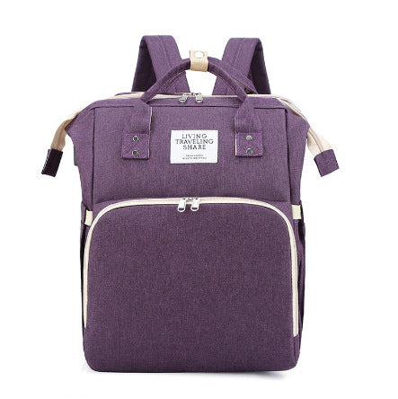 New multi-purpose mummy bag large-capacity mother and baby bag outing handbag light backpack foldable crib