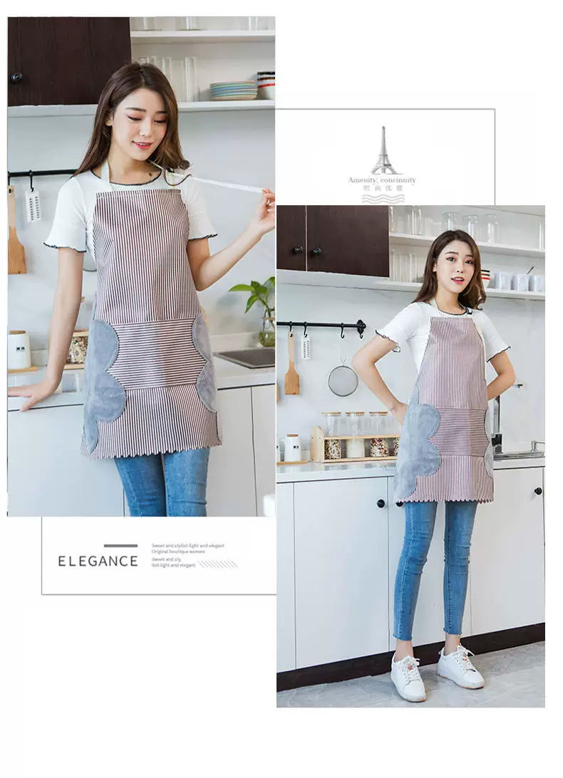 Kitchen For Home Oil-Proof Fashion Cooking Erasable Hand Apron