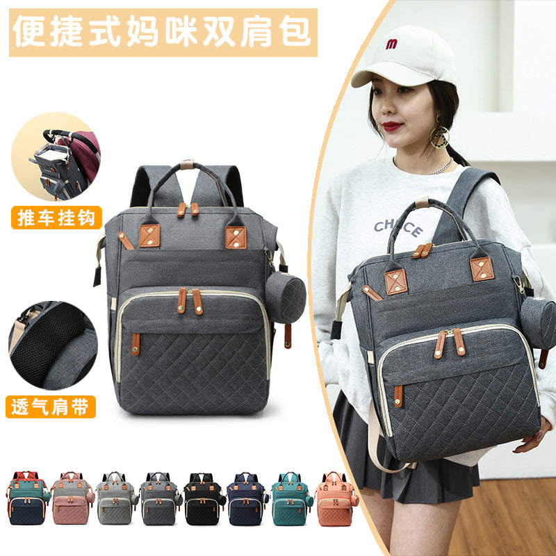 New large-capacity backpack portable mother and baby bag travel mommy bag diaper bag can be printed