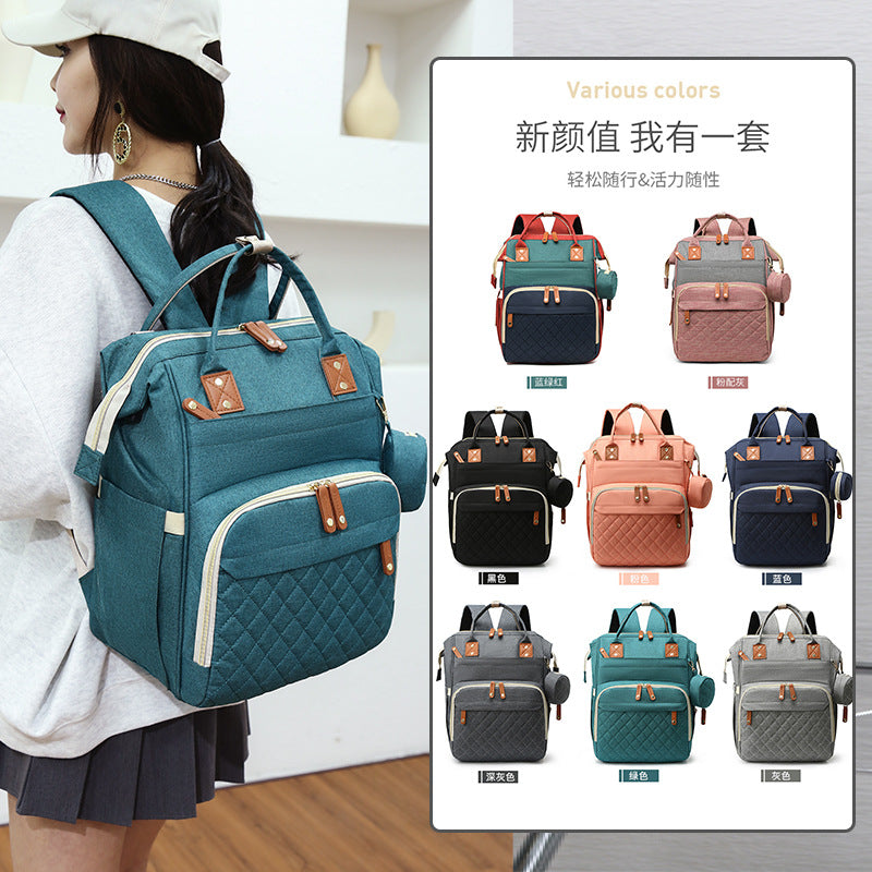 New large-capacity backpack portable mother and baby bag travel mommy bag diaper bag can be printed