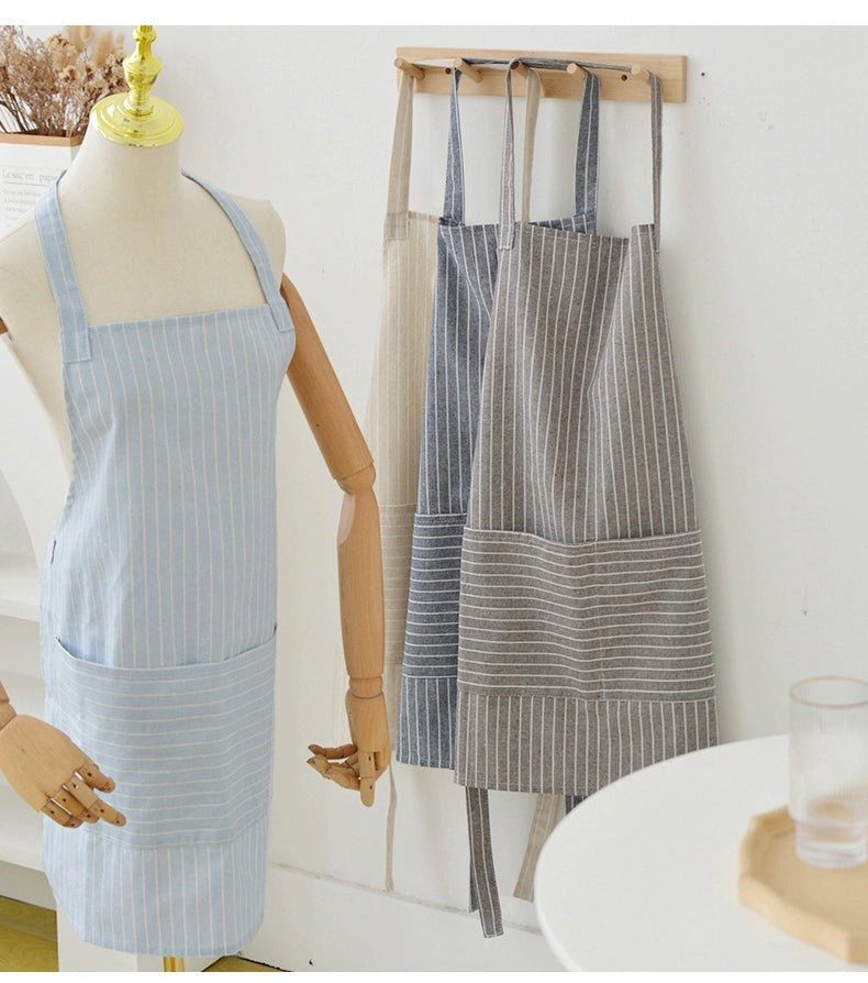 Japanese-Style For Home Cotton and Linen Catering and Cooking Women's Apron