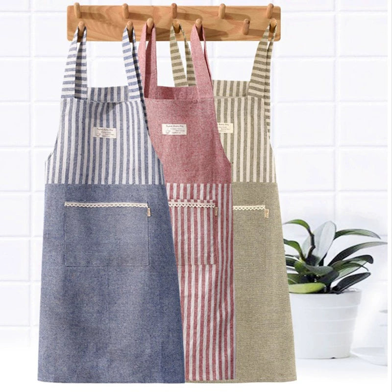 Cotton Linen For Home Oilproof Cooking Coverall Artsy Kitchen