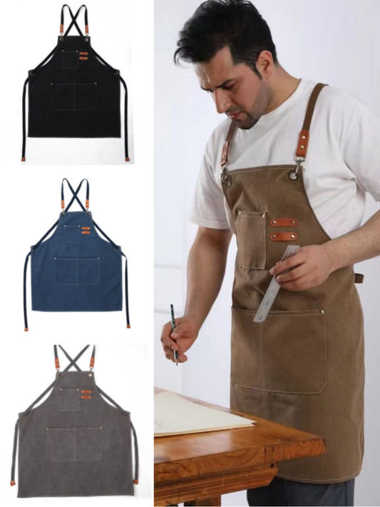 Denim Color Artisan Canvas For Home Men Baking Apron