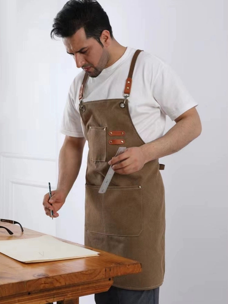 Denim Color Artisan Canvas For Home Men Baking Apron