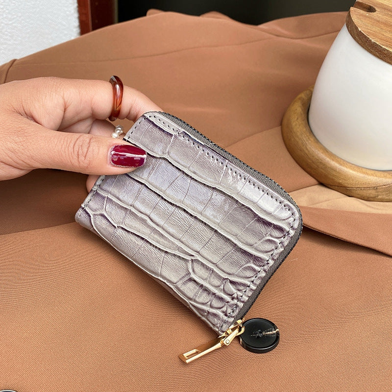 Clutch fashion trendy stone pattern ladies multi-digit card bag mini all-match key bag bank card bag