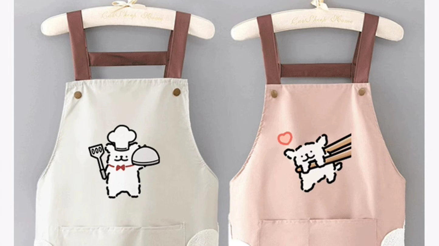 Puppy Summer Thin For Home Oil-Proof Catering Apron