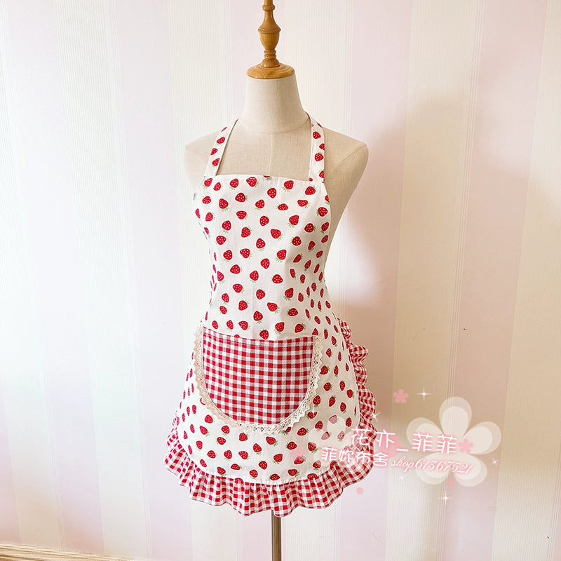 Pure Cotton Cute Japanese Style Princess Lace Household Apron