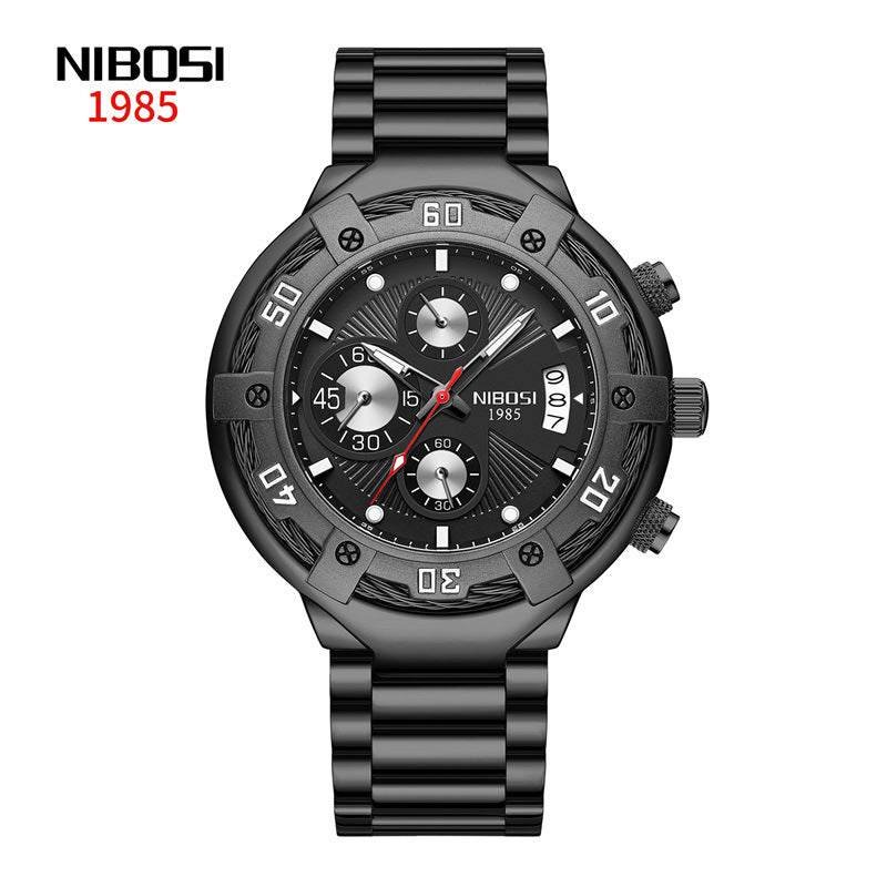 new multi-functional men's watch cross-border hot-selling fashion business quartz watch one drop shipping