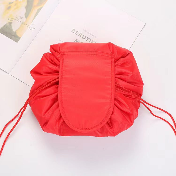 Small fresh thickened lazy drawstring cosmetic bag travel cosmetics storage bag large-capacity wash bag