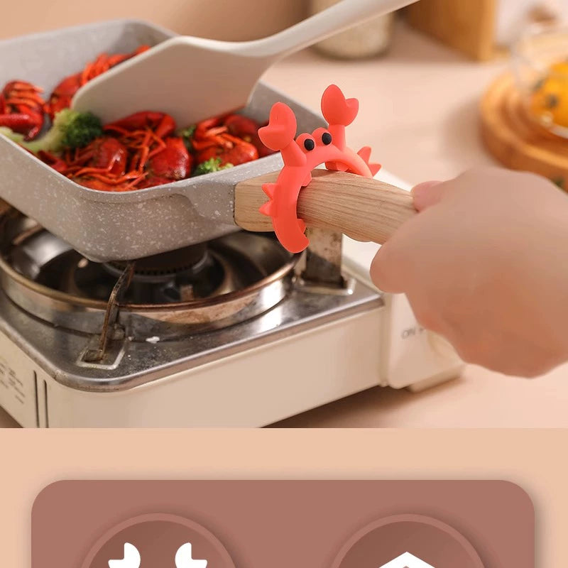 Silicone Stove Anti-Overflow Spoon Kitchenware Movable Truner Frame