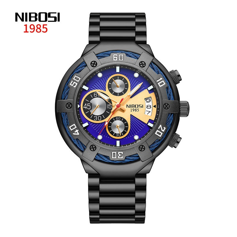 new multi-functional men's watch cross-border hot-selling fashion business quartz watch one drop shipping