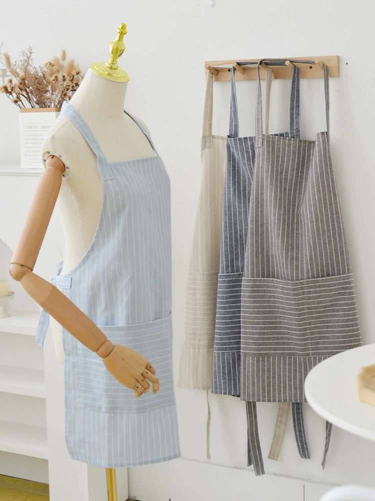 Japanese-Style For Home Cotton and Linen Catering and Cooking Women's Apron