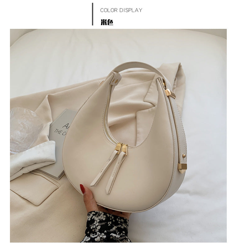 Retro handbag women's chain small bag one-shoulder baguette armpit bag texture atmospheric women's bag