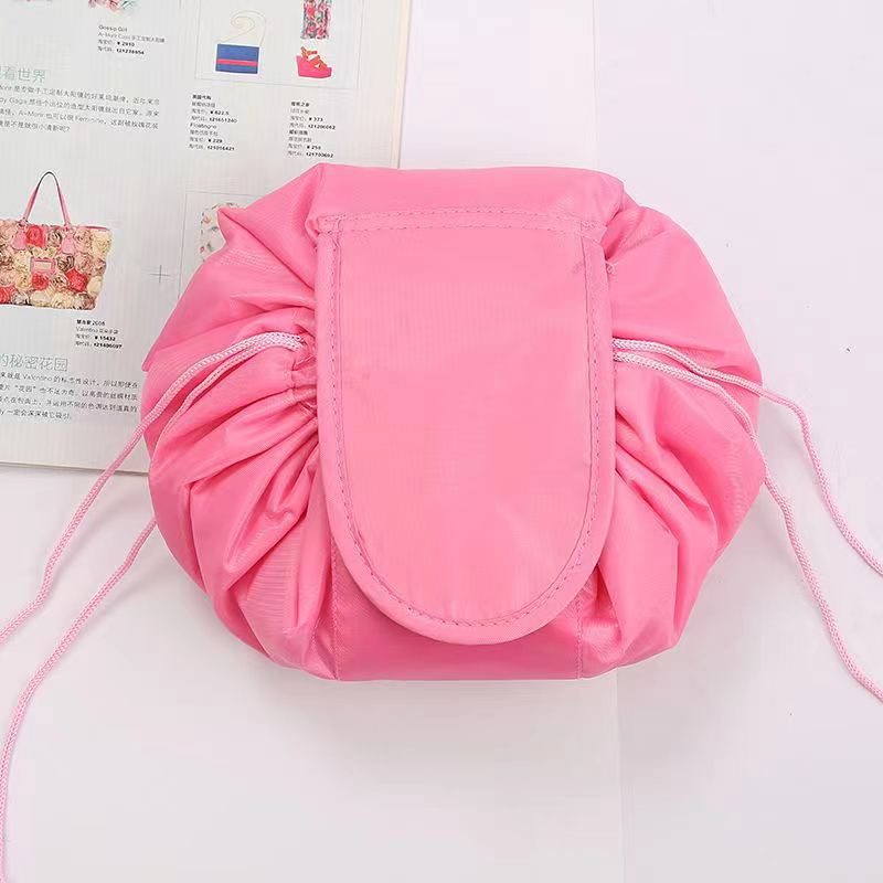 Small fresh thickened lazy drawstring cosmetic bag travel cosmetics storage bag large-capacity wash bag