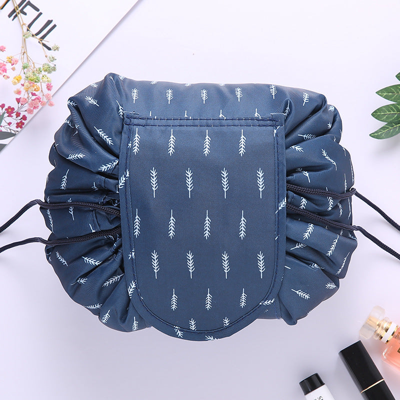 Small fresh thickened lazy drawstring cosmetic bag travel cosmetics storage bag large-capacity wash bag