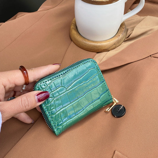 Clutch fashion trendy stone pattern ladies multi-digit card bag mini all-match key bag bank card bag