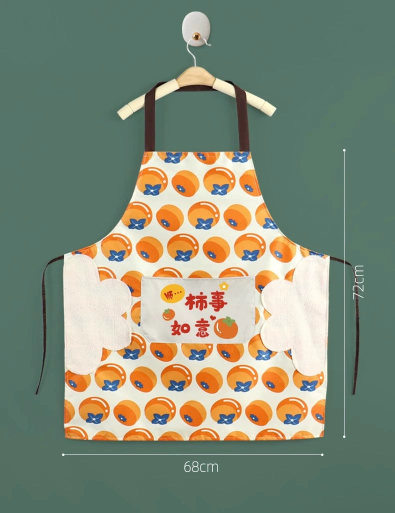 2023 New Arrival Apron For Home Kitchen Cooking Waterproof Oil-Proof Stain-Proof Work Clothes for Women Apron Internet Celebrity