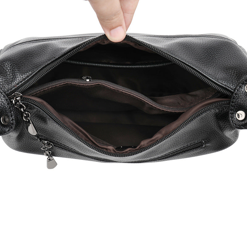 New casual soft surface lightweight large capacity women's shoulder messenger bag