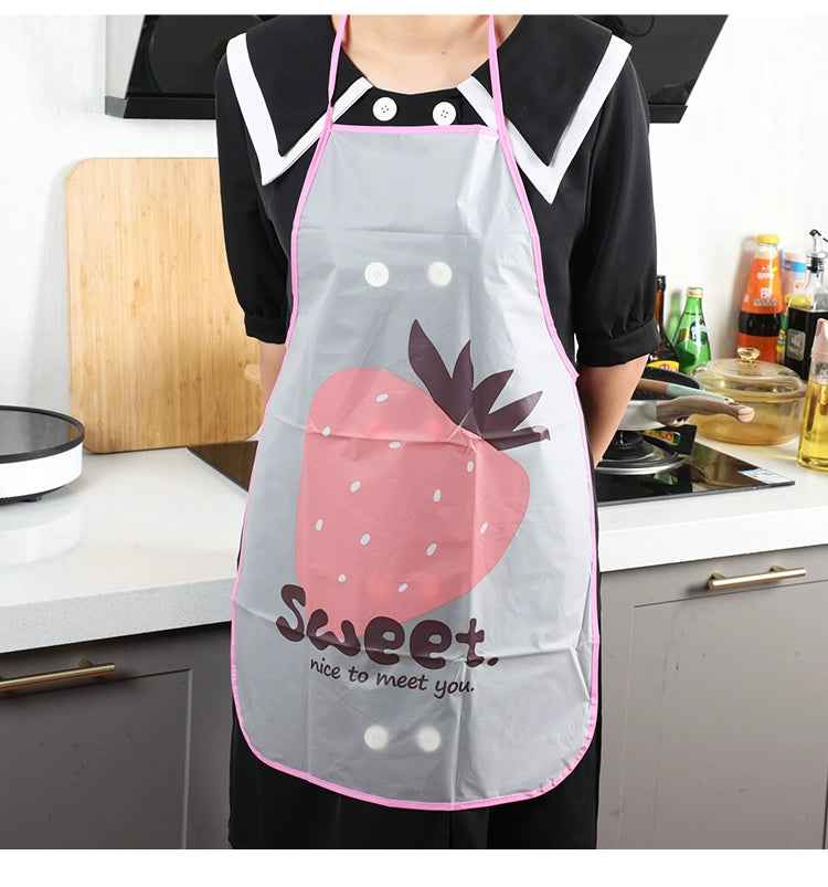 Household Antifouling Translucent Apron Cooking Kitchen