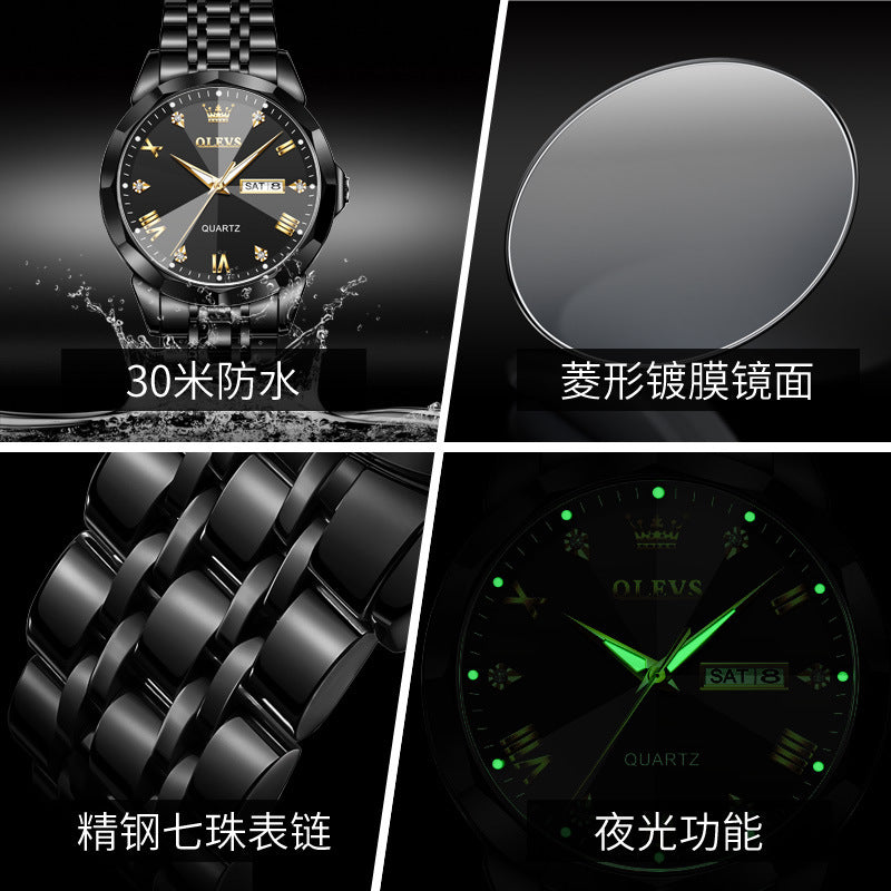 Star Julian Cheung endorses Oris brand watch business dual calendar quartz watch waterproof men's watch men's watch