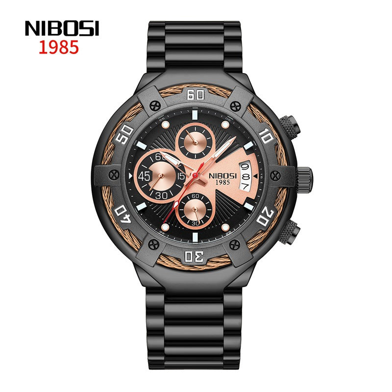 new multi-functional men's watch cross-border hot-selling fashion business quartz watch one drop shipping