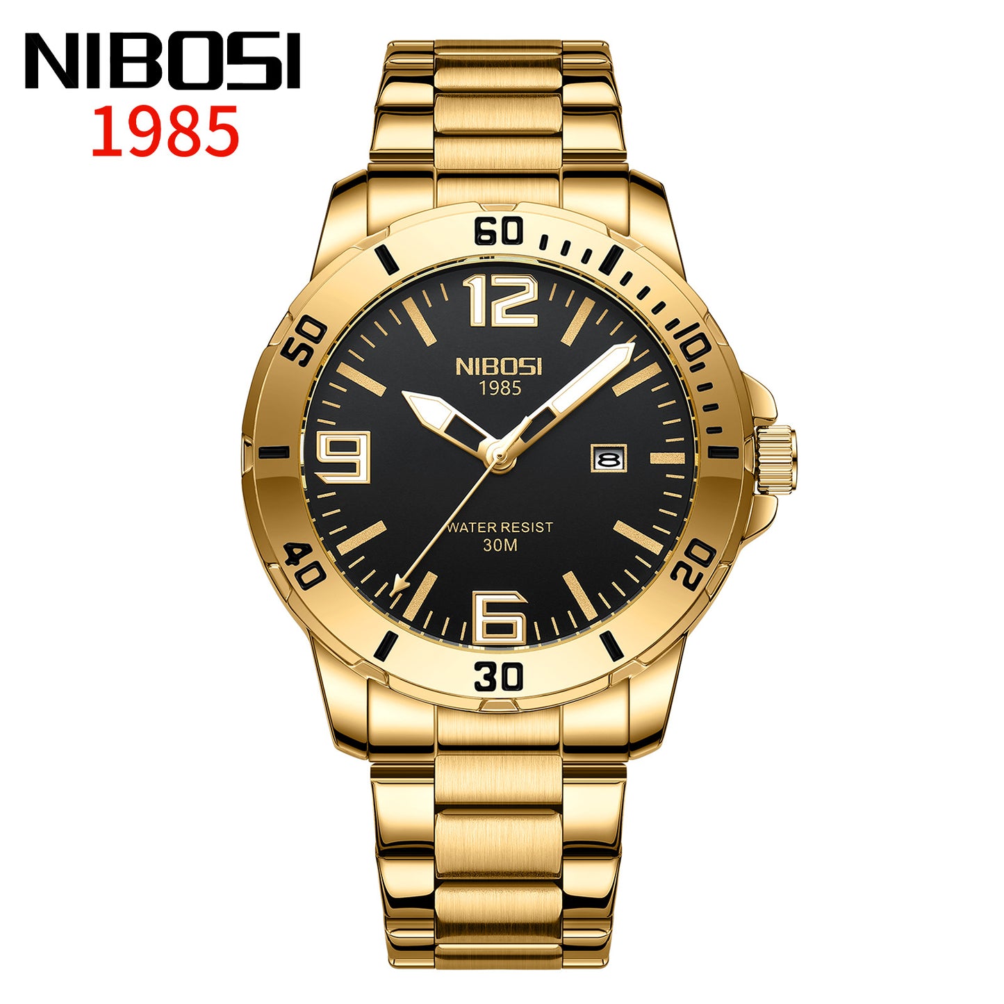 Nibosi cross-border popular casual men's watch waterproof luminous multifunctional watch simple men's quartz watch